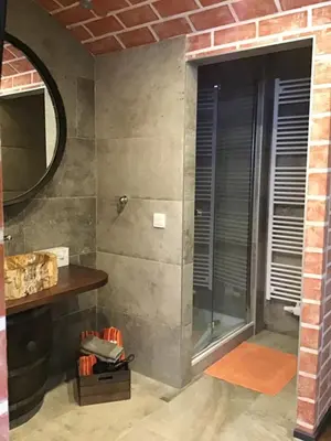 Ein Badezimmer in der Unterkunft Pension Haus Sanz