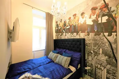 Ein Bett oder Betten in einem Zimmer der Unterkunft Splendid Apartment Vienna