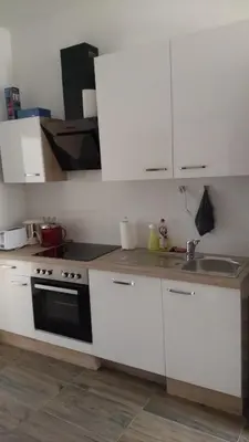 Küche/Küchenzeile in der Unterkunft Vienna Smile Apartment Schoenbrunn