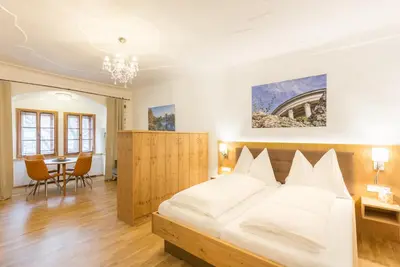 Ein Bett oder Betten in einem Zimmer der Unterkunft Altes Backhaus