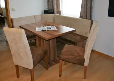 Ein Sitzbereich in der Unterkunft Gästehaus Fischbach