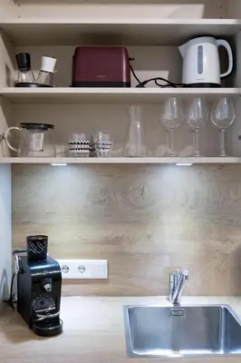 Küche/Küchenzeile in der Unterkunft Apartment Rudolfsplatz