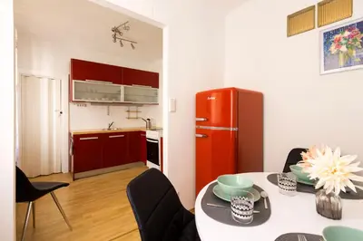 Küche/Küchenzeile in der Unterkunft Apartment Rudolfsplatz
