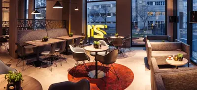 Ein Sitzbereich in der Unterkunft Hotel Rainers21