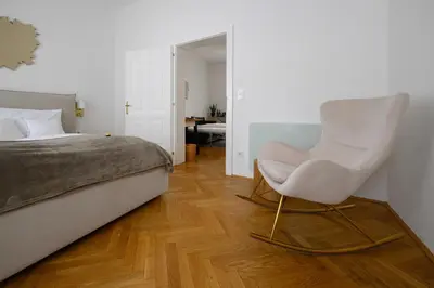 Ein Bett oder Betten in einem Zimmer der Unterkunft Gut Purbach