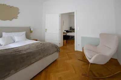 Ein Bett oder Betten in einem Zimmer der Unterkunft Gut Purbach