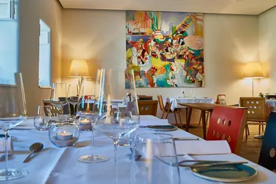 Ein Restaurant oder anderes Speiselokal in der Unterkunft Gut Purbach