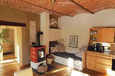 Küche/Küchenzeile in der Unterkunft Exklusive Ferienwohnung Bad Fischau