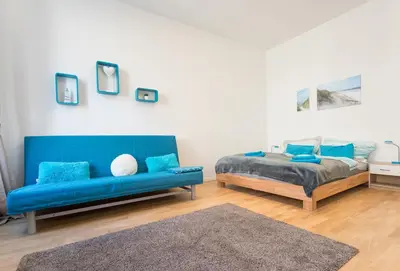 Ein Sitzbereich in der Unterkunft Cozy Studio Apartment for longer stays
