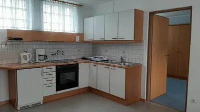 Küche/Küchenzeile in der Unterkunft Appartementhaus Lang