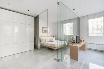 Ein Bett oder Betten in einem Zimmer der Unterkunft Elegant Cozy Apartment