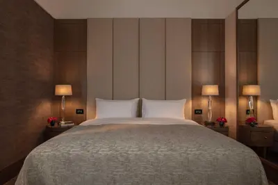 Ein Bett oder Betten in einem Zimmer der Unterkunft Anantara Palais Hansen Vienna - A Leading Hotel of the World