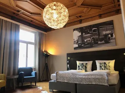 Ein Bett oder Betten in einem Zimmer der Unterkunft Hotel Brauhof Wien