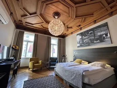 Ein Bett oder Betten in einem Zimmer der Unterkunft Hotel Brauhof Wien
