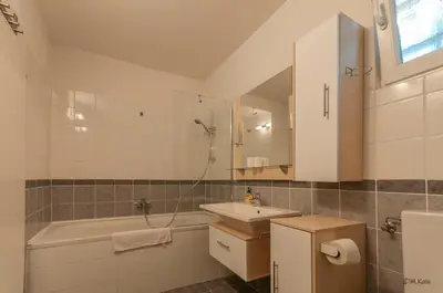 Ein Badezimmer in der Unterkunft Familienferienhaus Amelie