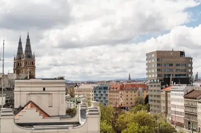 Ein allgemeiner Blick auf Wien oder ein Stadtblick von der Ferienwohnung aus