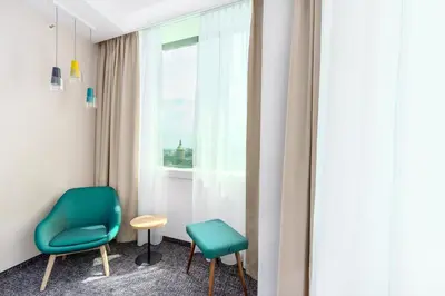 Ein Sitzbereich in der Unterkunft Clarion Hotel Vienna South