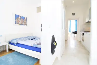 Ein Bett oder Betten in einem Zimmer der Unterkunft Modern Apartment with Underfloor Heating