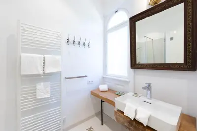 Ein Badezimmer in der Unterkunft Schloss Schönau