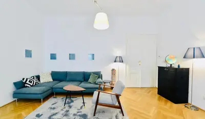Ein Sitzbereich in der Unterkunft Apartment Wien