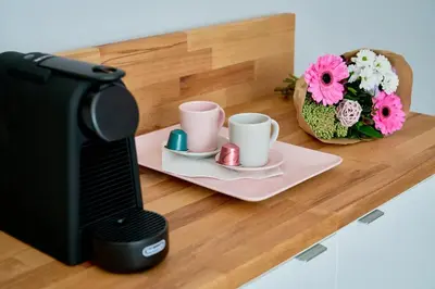 Kaffee-/Teezubehör in der Unterkunft Leuhusen Center Apartments Vienna, Wien
