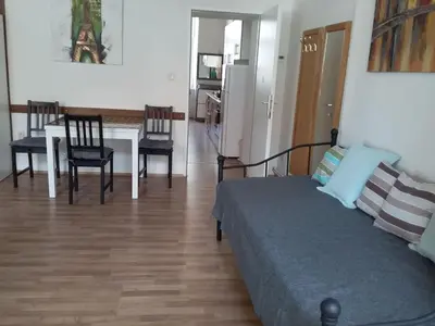 Ein Sitzbereich in der Unterkunft Apartment Alser