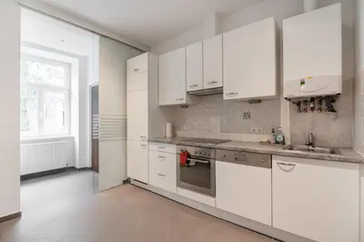 Küche/Küchenzeile in der Unterkunft UNIVERSUM APARTMENT 2