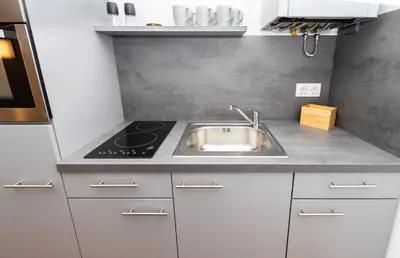 Küche/Küchenzeile in der Unterkunft Radiant Premium Apartments - Central