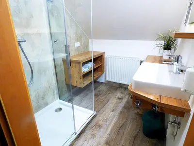 Ein Badezimmer in der Unterkunft Appartementhaus Martina