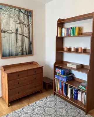 Die Bibliothek in der Ferienwohnung