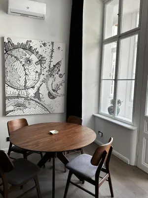 Ein Sitzbereich in der Unterkunft City Apartment Downtown Vienna