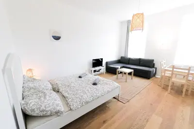 Ein Sitzbereich in der Unterkunft Vienna Living Apartments - Hasnerstraße