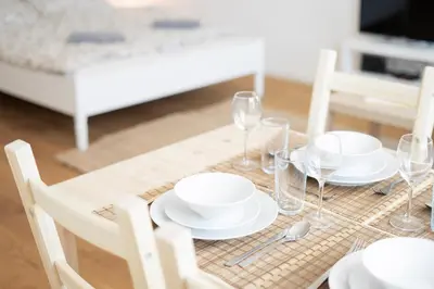 Ein Bett oder Betten in einem Zimmer der Unterkunft Vienna Living Apartments - Hasnerstraße