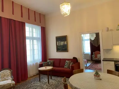 Ein Sitzbereich in der Unterkunft Villa Pazelt Top2