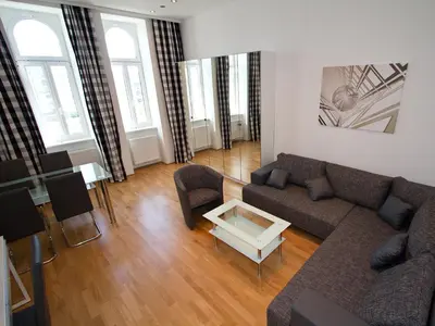Ein Sitzbereich in der Unterkunft Apartment Nähe Zentrum