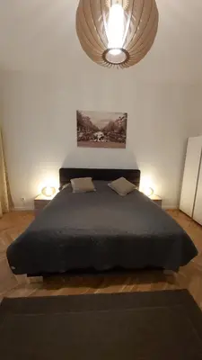 Ein Bett oder Betten in einem Zimmer der Unterkunft Angelika Apartments