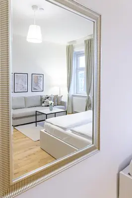 Ein Bett oder Betten in einem Zimmer der Unterkunft Beautiful apartment in Vienna's Heart 1c