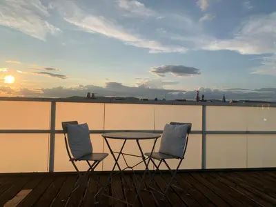Ein Balkon oder eine Terrasse in der Unterkunft Vienna Canaletto Apartments Wien