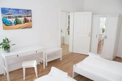Ein Bett oder Betten in einem Zimmer der Unterkunft Vienna4you App 20 you are welcome