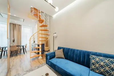 Ein Sitzbereich in der Unterkunft Zeus Design Apartments Schönbrunn