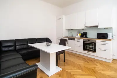 Küche/Küchenzeile in der Unterkunft Raimond Apartment Ottakring Top 22