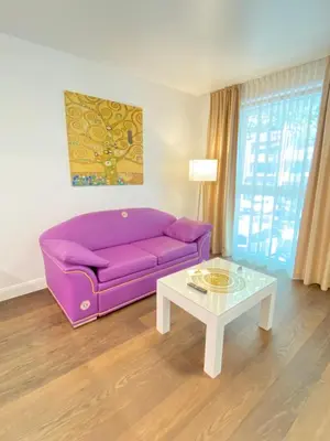 Ein Sitzbereich in der Unterkunft Steiner Residences Vienna Vorgartenstrasse
