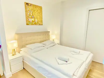 Ein Bett oder Betten in einem Zimmer der Unterkunft Steiner Residences Vienna Vorgartenstrasse