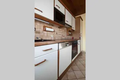 Küche/Küchenzeile in der Unterkunft Ferienwohnung Fischl
