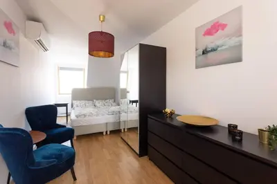 Ein Sitzbereich in der Unterkunft Skyline Penthouse l LF44