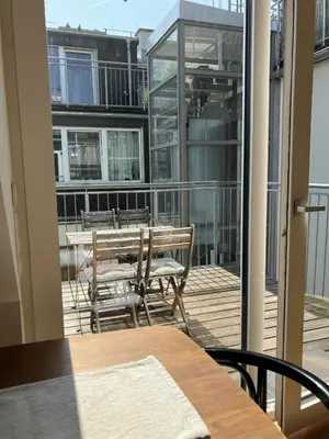 Ein Balkon oder eine Terrasse in der Unterkunft Design Loft mit Parkplatz nahe Schoenbrunn und U6
