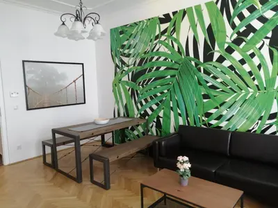 Ein Sitzbereich in der Unterkunft Apartments near Yppenplatz & Brunnenmarkt
