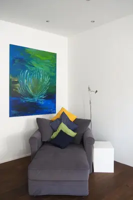 Ein Sitzbereich in der Unterkunft Weghuberhof Ferienwohnungen