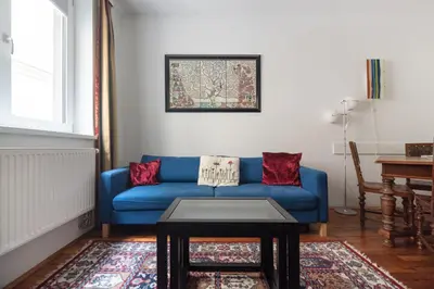 Ein Sitzbereich in der Unterkunft Im Herzen von Wien