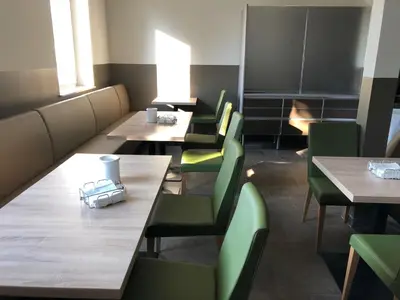 Ein Sitzbereich in der Unterkunft Pension Tennisweber